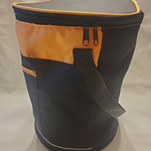 Ole Smoky Tennessee Moonshine Round Cooler Bag Orange and Black - Picture 3 of 5